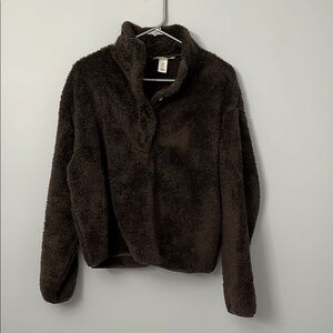 Cozy Brown Fleece Pullover